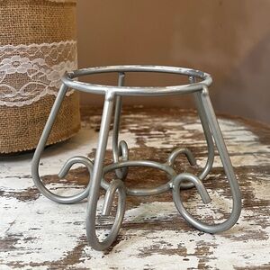 FINAL PRICE Glossy Gray Metal Plant Stand